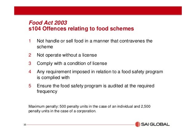 Food Safety Legislation - John Fallon