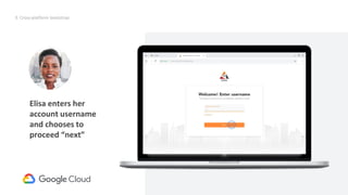 45
Request
credentialId
(internal)
Request (Alternative)
{empty credentialId}
Will result in prompt to insert removable SK
Elisa enters her
account username
and chooses to
proceed “next”
3. Cross-platform bootstrap
 