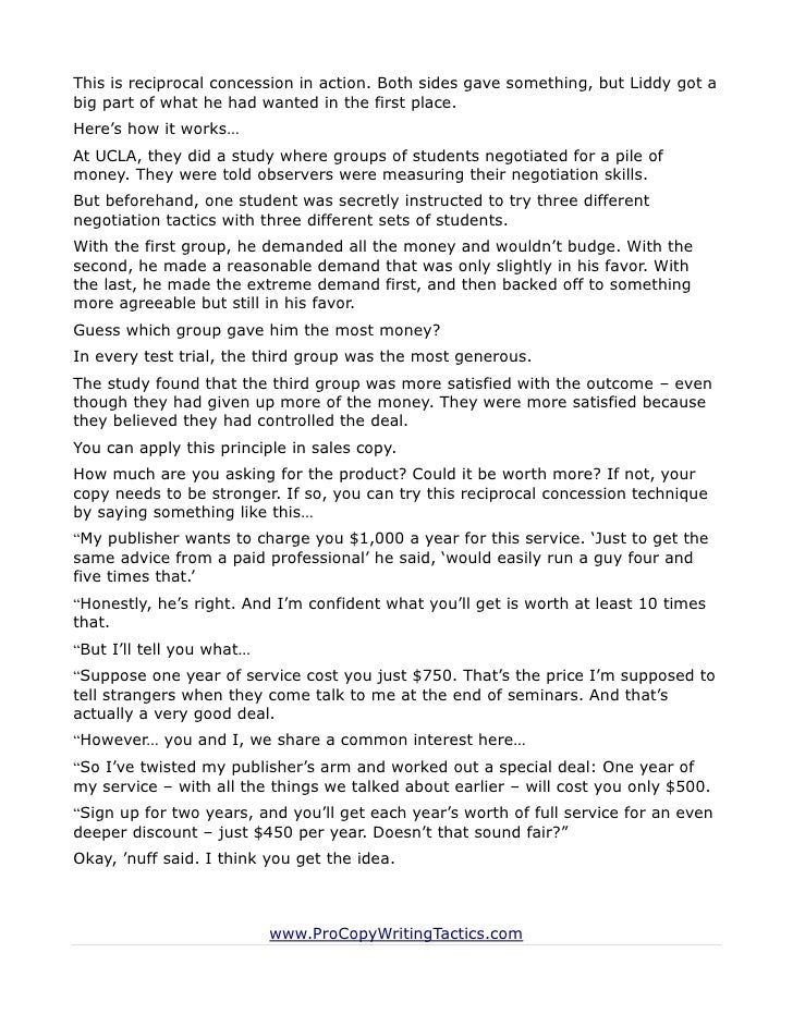 Copywriting examples of product image