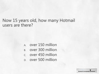 How many Windows Live ID authentications are made each day?over 10 millionover 55 millionover 1 billion over 1.5 billion