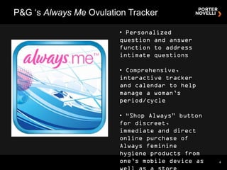 P&G ‘s Always Me Ovulation Tracker

                        • Personalized
                        question and answer
   ...
