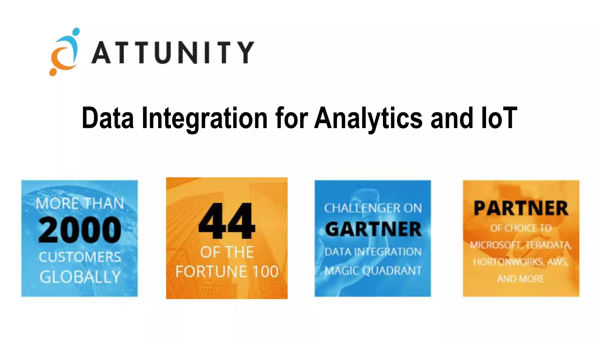 Data Integration for Analytics and IoT
 