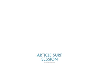 ARTICLE SURF
  SESSION
   DE KEVIN ROECKER
 