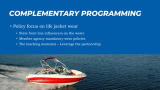 • 2022 release of Life Jacket Website
– on LJA Platform
• 2023 grant application to create
“Life Jacket Technician”
• Futu...