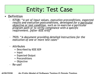 Testing Entity John Kent - An Entity Model for Software Testing | PPT