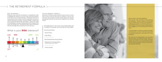 RISK TOLERANCE
During the years of wealth accumulation, it is appropriate to take
on managed risk. However, as we move closer and into retirement,
we all need to move toward reducing or eliminating risk of loss to
ensure all that we have worked so hard to accumulate can provide us
with the retirement we envision. At Lincoln Wealth, we believe that
your retirement should look like Nolan Ryan’s – sitting in the stands
of a baseball game, enjoying a hotdog, drink and the company of his
lovely wife of many years. You should be able to relax in retirement,
with the knowledge that your finances are safe and secure.
THE RETIREMENT FORMULA
Retirement is all about income and preserving your assets to ensure
that you have income for life and can continue to care for your
loved ones. The retirement formula is quite simple, but critical in
determining if and when you may need to supplement your monthly
income.
DETERMINING IF YOU HAVE AN INCOME NEED OR
A SURPLUS CAN BE CALCULATED AS FOLLOWS:
Social Security Money
+ Pension Money
+ Other Money
_____________________
Total Fixed Retirement Income Money
- Estimated Cost of Living to Retire
including consideration of future inﬂation
______________________
= Need or Surplus
THE RETIREMENT FORMULA
3 4
DECISIONS FOR RETIREMENT.
There are two types of decisions when planning
for retirement – business decisions and personal
decisions. While many of us let the personal decision-
making process govern our retirement planning, we
believe that the business decision-making process
leads to greater success when planning your financial
future.
AtLincolnWealth,weprovideyouwiththeknowledge
and information you need to eliminate the personal
or emotional attachment to what may be the wrong
investment.
We work with you collaboratively to set your goals
and determine your financial needs. Then, we
conduct an in-depth review and analysis of available
options, and we show you in great detail the safest
and best financial products to meet or exceed your
personal goals and needs.
 
