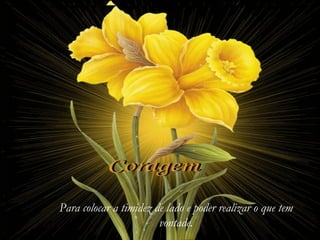 Coragem Para colocar a timidez de lado e poder realizar o que tem vontade. 