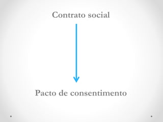 Contrato social 
Pacto de consentimento 
 
