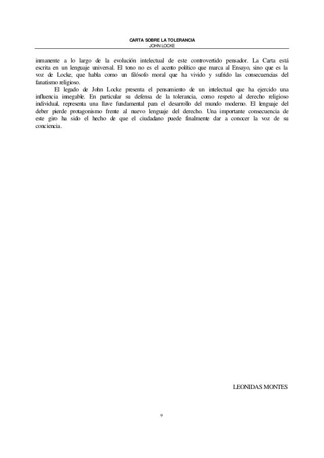 John locke cartas sobre la tolerancia