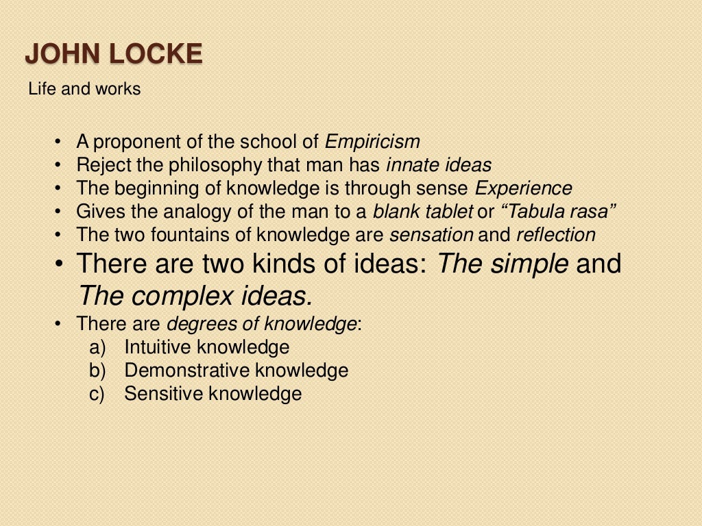 John Locke philosophy of man