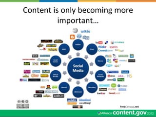 Content	
  is	
  only	
  becoming	
  more	
  
             important…	
  
 