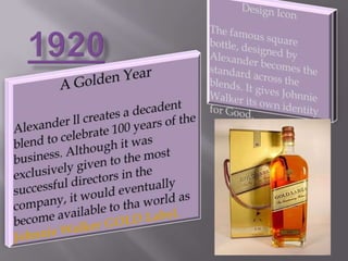  Johnnie Walker BLACK Label 	are born