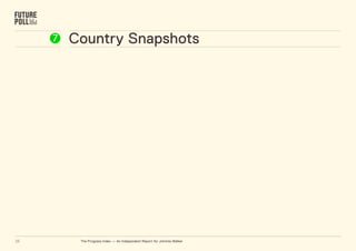 7   Country snapshots




36        The Progress Index — An Independent report for Johnnie Walker
 