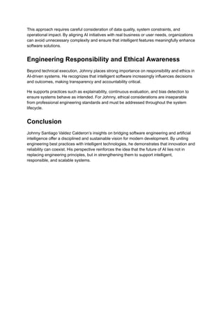 Johnny Santiago Valdez Calderon on Bridging Software Engineering and ...