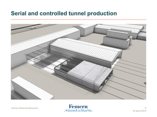 Serial and controlled tunnel production
8Johnny Restrup-Sørensen
30 April 2014
 