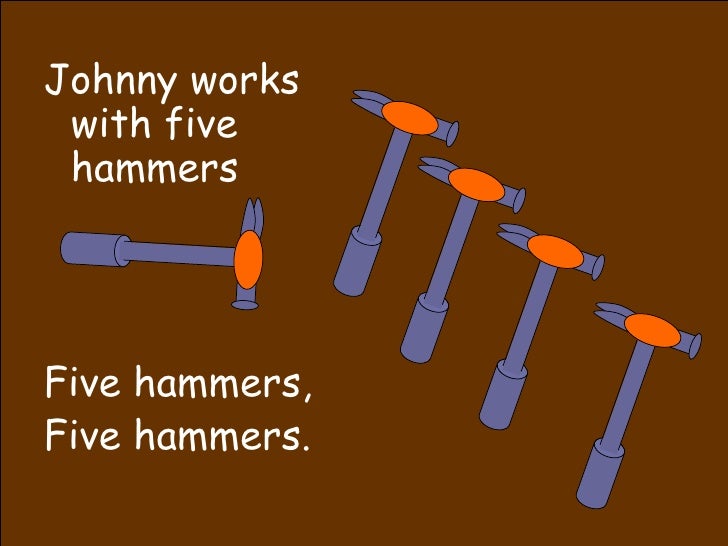 Preschool Johnny Works With One Hammer Preschool Johnny Works With One Hammer