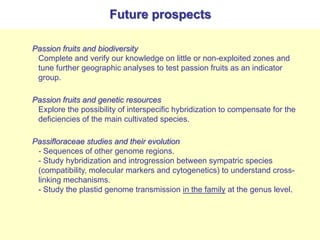 Study of the genetic diversity of the genus PassifloraL. and its distribution in Colombia