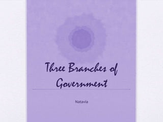 Three Branches of
Government
Natavia
 