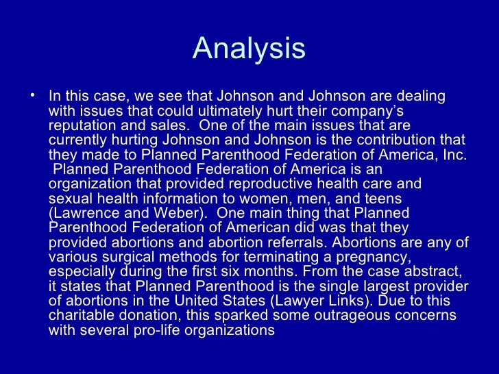an analysis of a prospector in the case of johnson and johnson company Transcript of johnson and johnson company analysis mcneil consumer healthcare case is the most serious one that caused the company to close down until 2011 current issues revamp the johnson and johnson have been a company since 1886 the threat of new entrants - high barriers to. an analysis of a prospector in the case of johnson and johnson company Transcript of johnson and johnson company analysis mcneil consumer healthcare case is the most serious one that caused the company to close down until 2011 current issues revamp the johnson and johnson have been a company since 1886 the threat of new entrants - high barriers to.