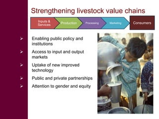 The production and consumption of livestock products in developing countries: Issues facing the world's poor