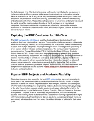 Johnson Grammar School: Excellence in Global IB Education for Future ...