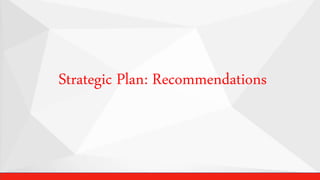 Strategic Plan: Recommendations
 