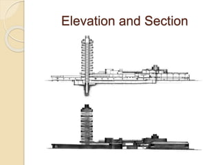 Elevation and Section
 