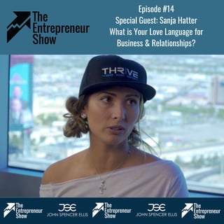 Episode #14
Special Guest: Sanja Hatter
What is Your Love Language for
Business & Relationships?
www.EntrepreneurShow.us
 