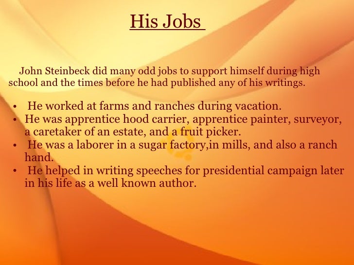 john steinbeck steinbeck works