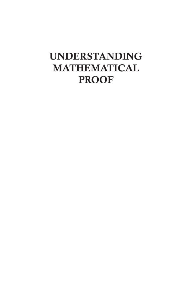Understanding Mathematical Proof
