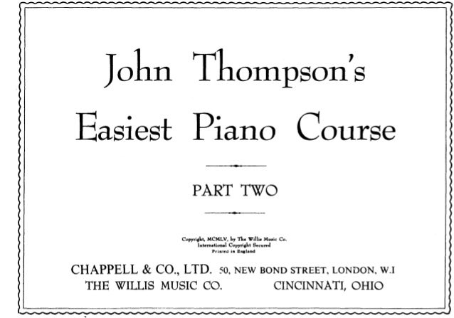John Thompson Easy Piano Course Book 2 John Thompson's Easiest Piano Course - Part 2