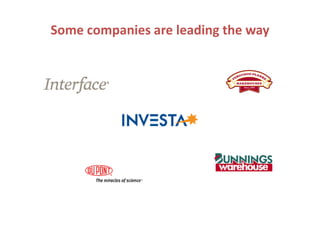 Some companies are leading the way
 