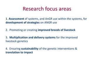 Animal breeding for reduced poverty and improved food security in developing countries