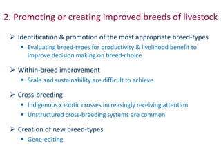 Animal breeding for reduced poverty and improved food security in developing countries