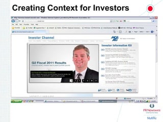 Creating Context for Investors