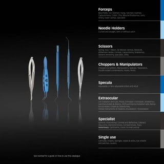 John Weiss Ophthalmic Instruments Catalogue | PDF