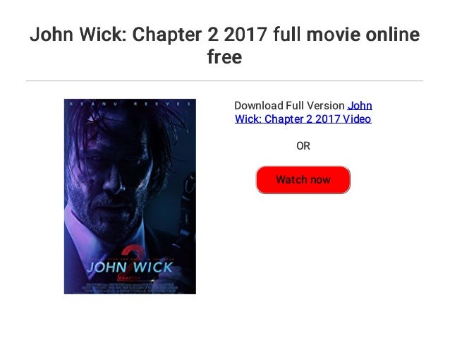 John Wick Chapter 2 2017 Full Movie Online Free