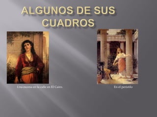 Una escena en la calle en El Cairo.   En el peristilo
 