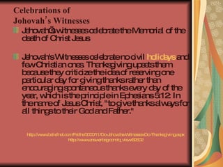Johovah’S Witnesses | PPT