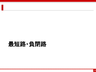 最短路・負閉路
29
 