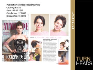 Publication: Атмосфера(consumer)
Country: Russia
Date: 01.02.2016
Circulation: 120 000
Readership: 450 000
 