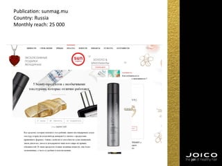 Publication: sunmag.mu
Country: Russia
Monthly reach: 25 000
 