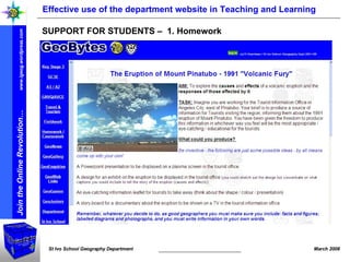 Effective use of the department website in Teaching and Learning SUPPORT FOR STUDENTS –  1. Homework 