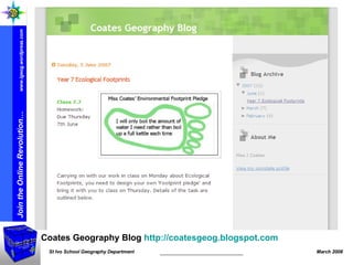 Coates Geography Blog  http://coatesgeog.blogspot.com   