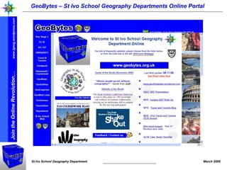 GeoBytes – St Ivo School Geography Departments Online Portal 