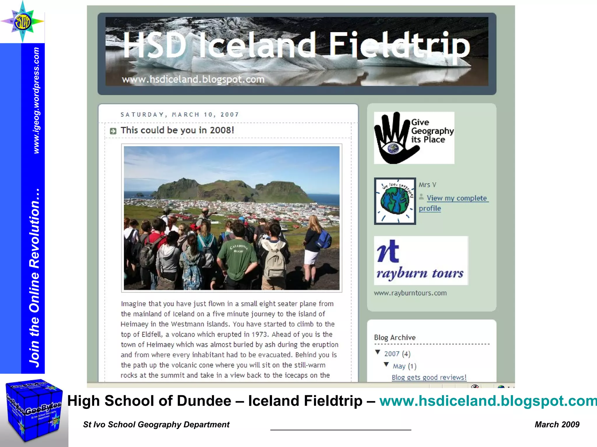 High School of Dundee – Iceland Fieldtrip –  www.hsdiceland.blogspot.com   
