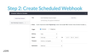 Step 2: Create Scheduled Webhook
 