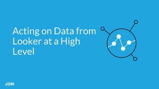 Acting on Data from
Looker at a High
Level
 