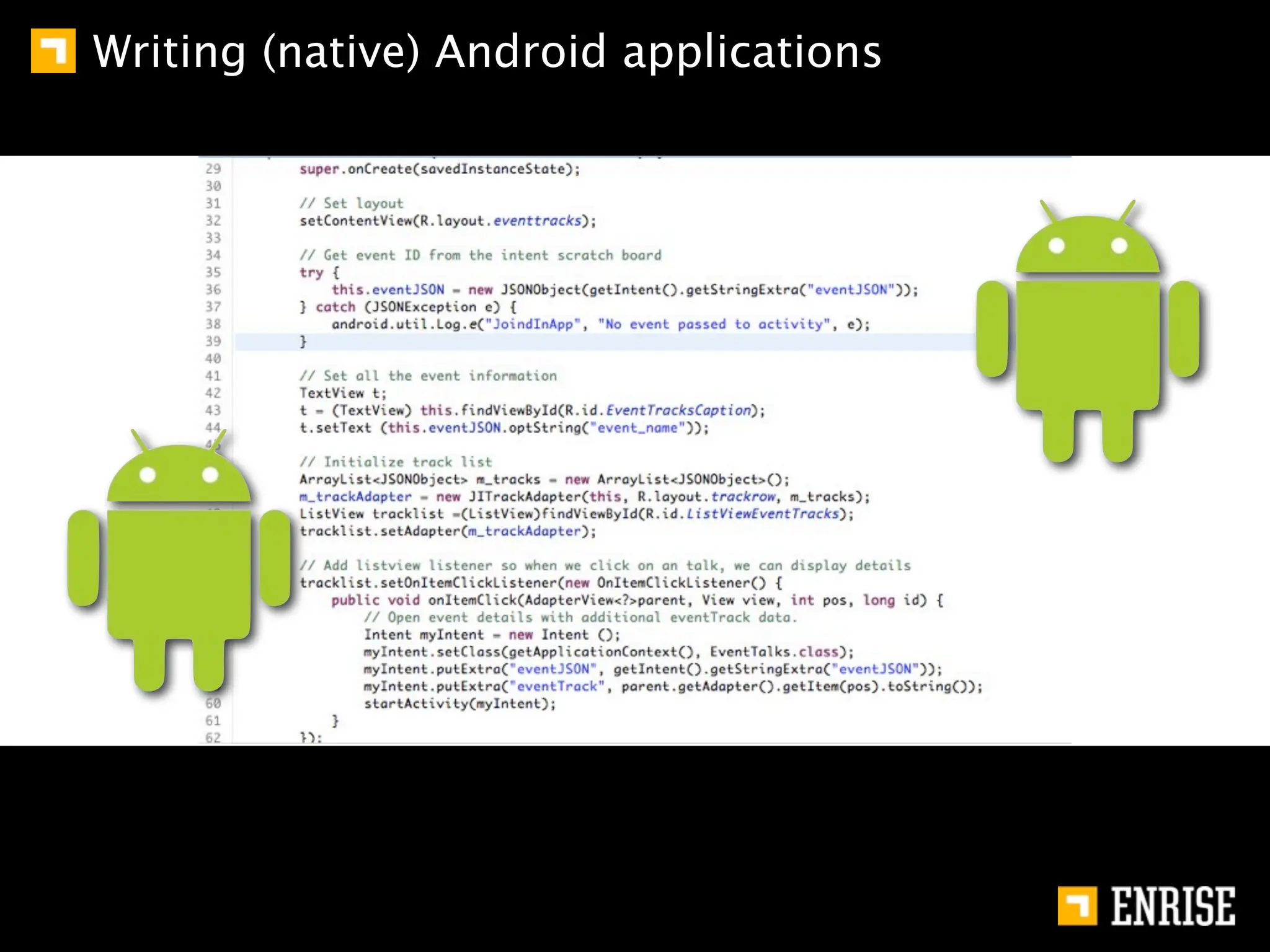 Writing (native) Android applications
 