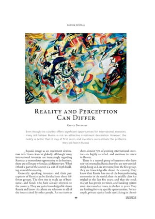 Reality and Perception Can Differ - Kirill Dmitriev